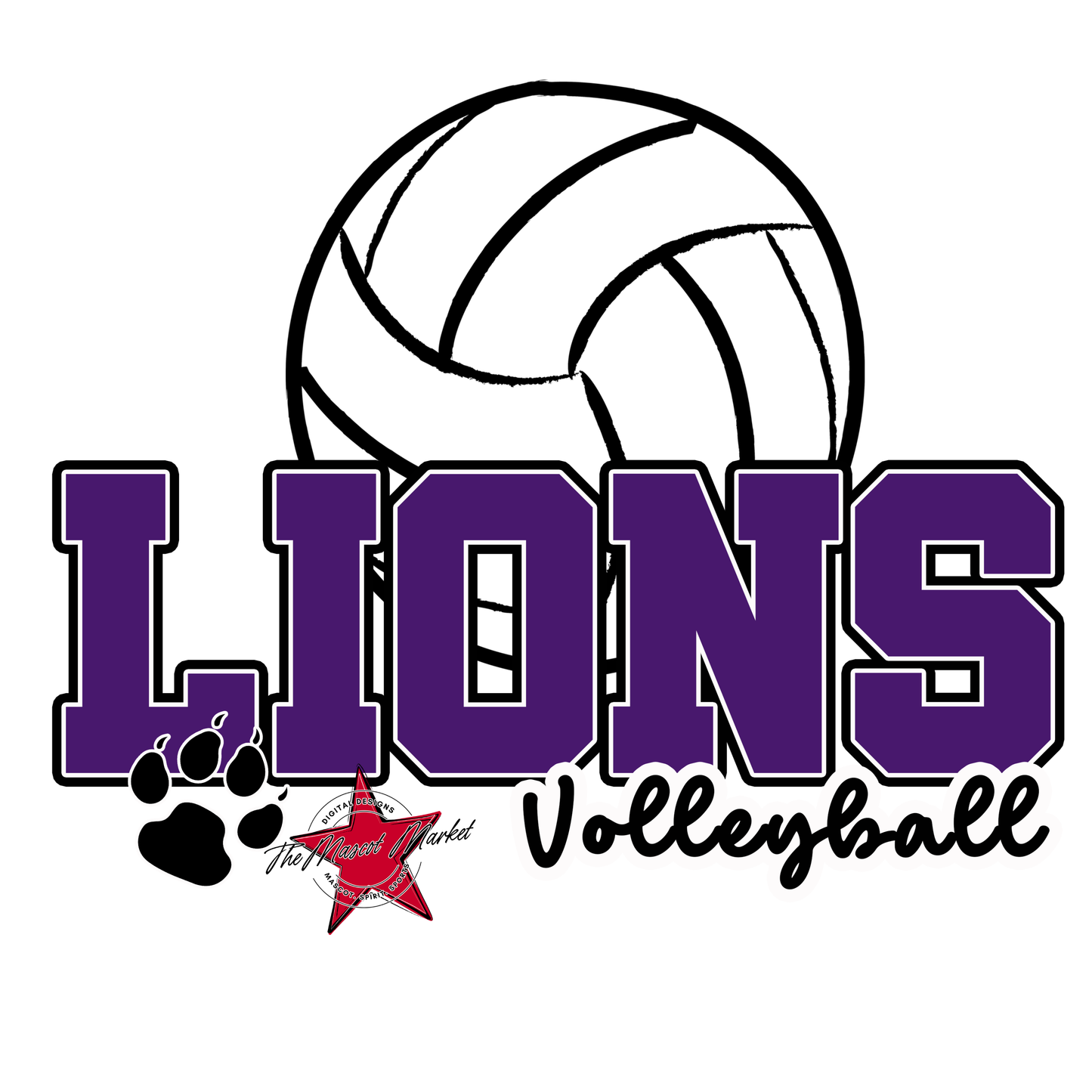 Lions Varsity Volleyball-Purple