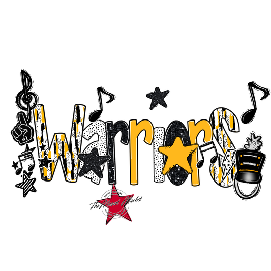 Warriors Band Scrape-Yellow