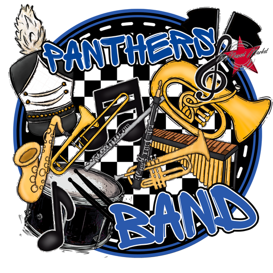 Panthers Circle Band Design-Off Blue