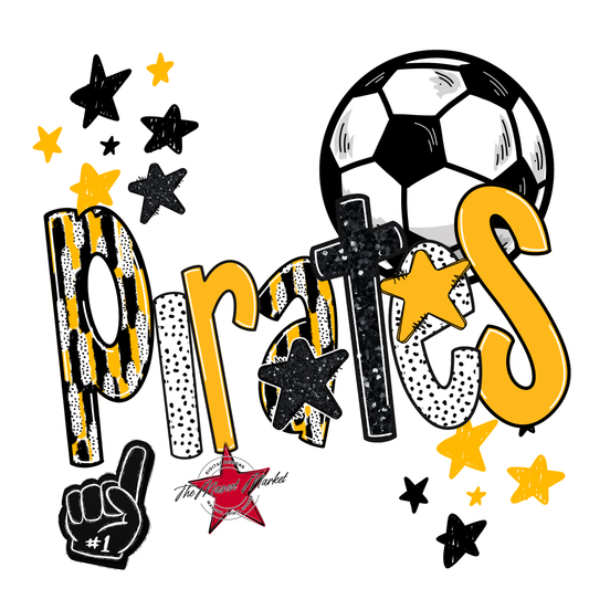 Pirates Soccer Scrape-Yellow