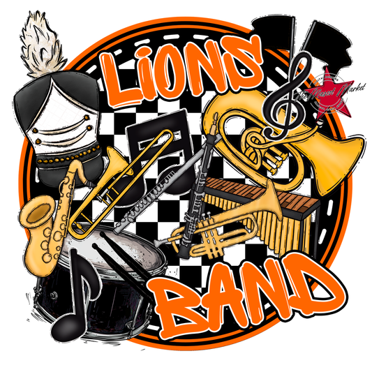 Lions Circle Band Design-Orange