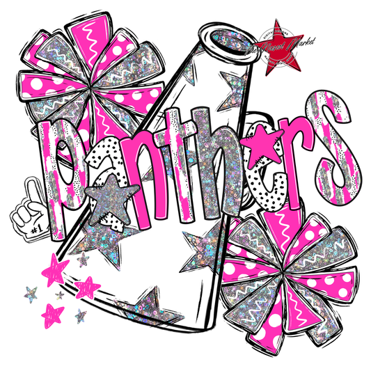 Panthers Cheer Megaphone Scrape-Pink