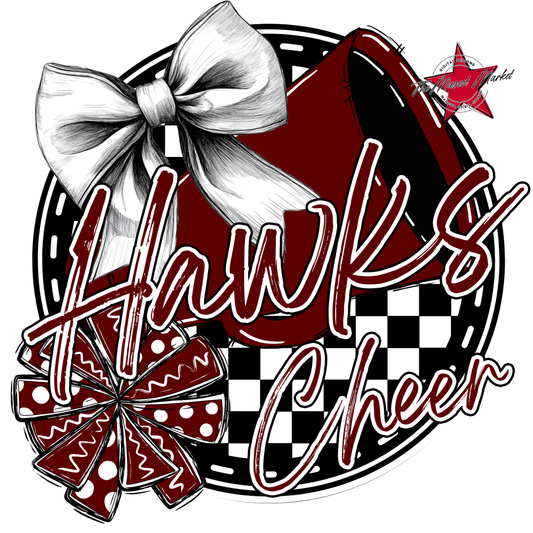 Hawks Circle Cheer Design-Maroon