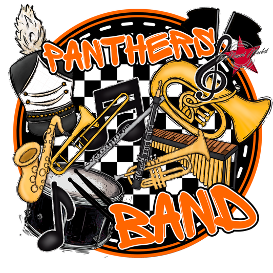 Panthers Circle Band Design-Orange