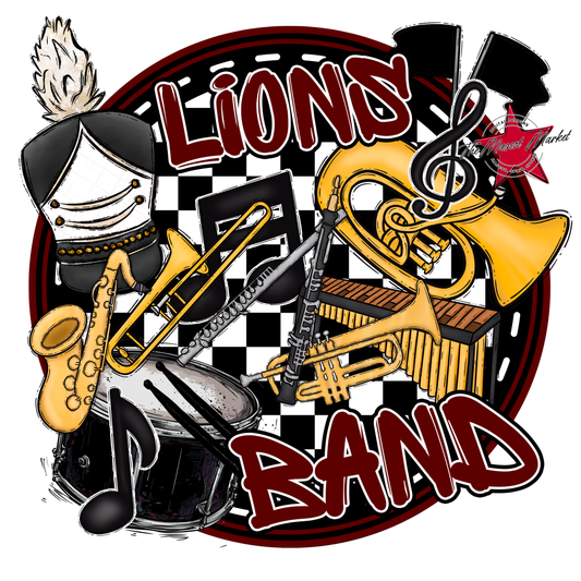 Lions Circle Band Design-Maroon