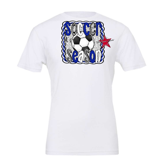 It's Soccer Season Dot Design-Royal Blue