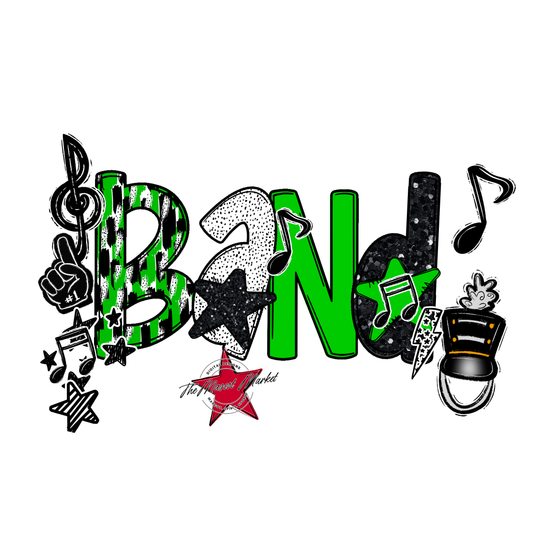 Band Scrape-Bright Green