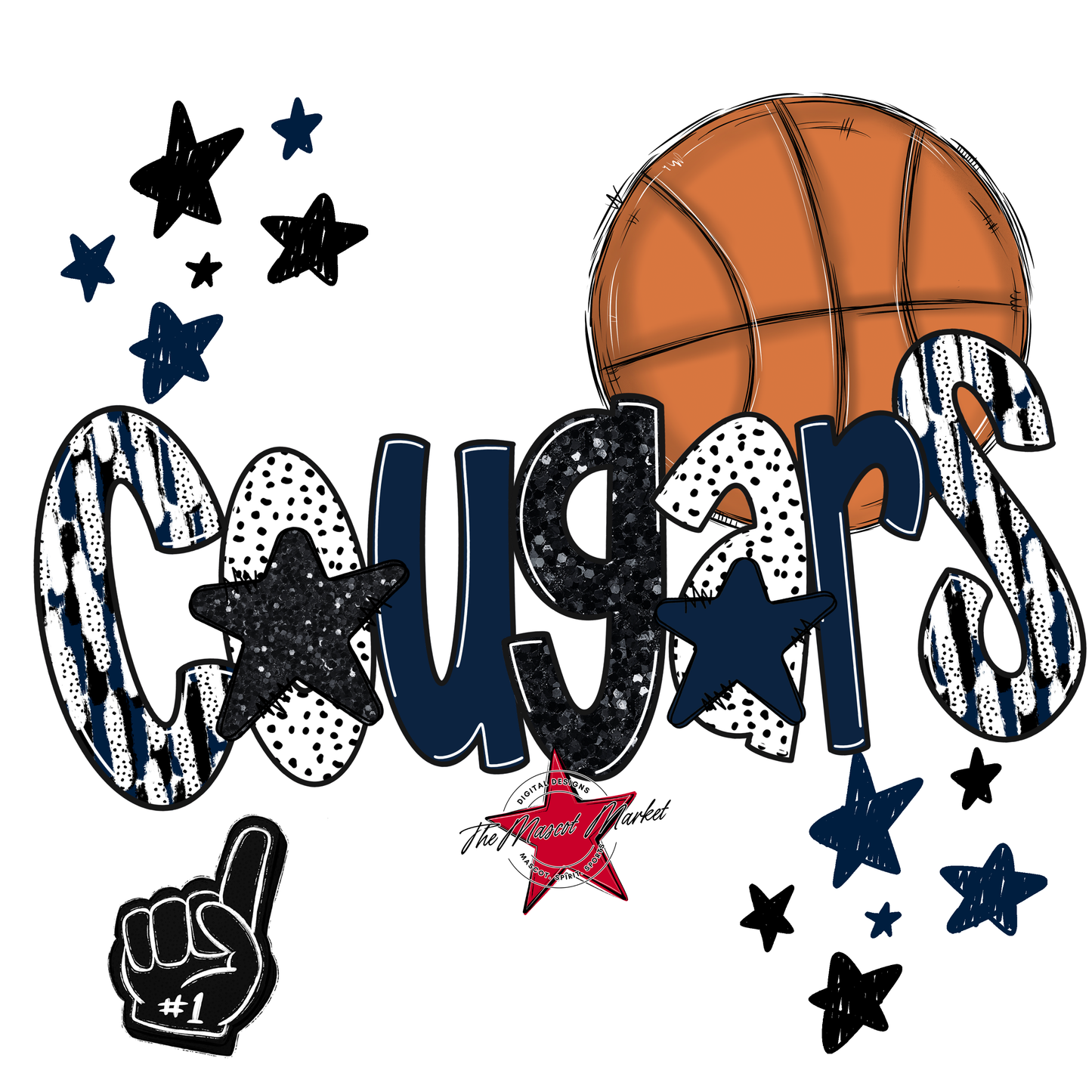 Cougars Basketball Scrape-Navy