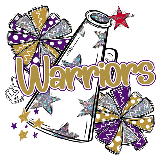 Warriors Alpha Megaphone Design-Purple-Gold