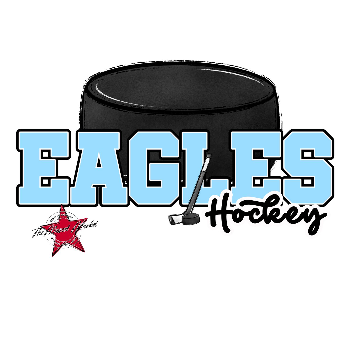 Eagles Varsity Hockey Design-Columbia Blue