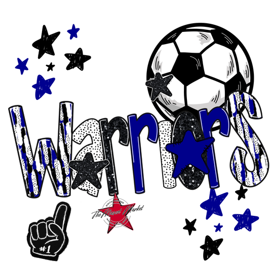Warriors Soccer Scrape-Blue