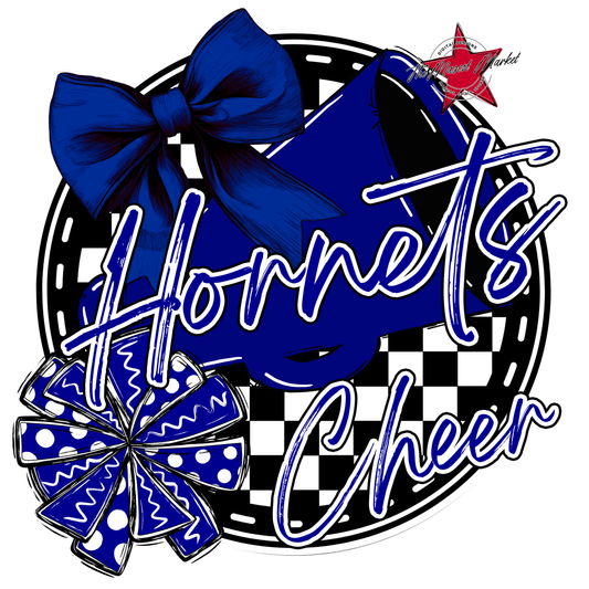 Hornets Circle Cheer Design-Blue