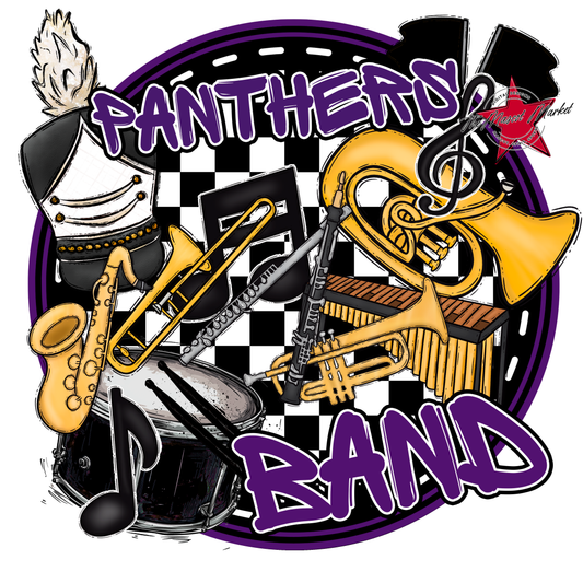 Panthers Circle Band Design-Purple