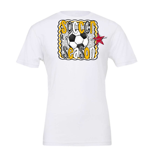 It's Soccer Season Dot Design-Yellow