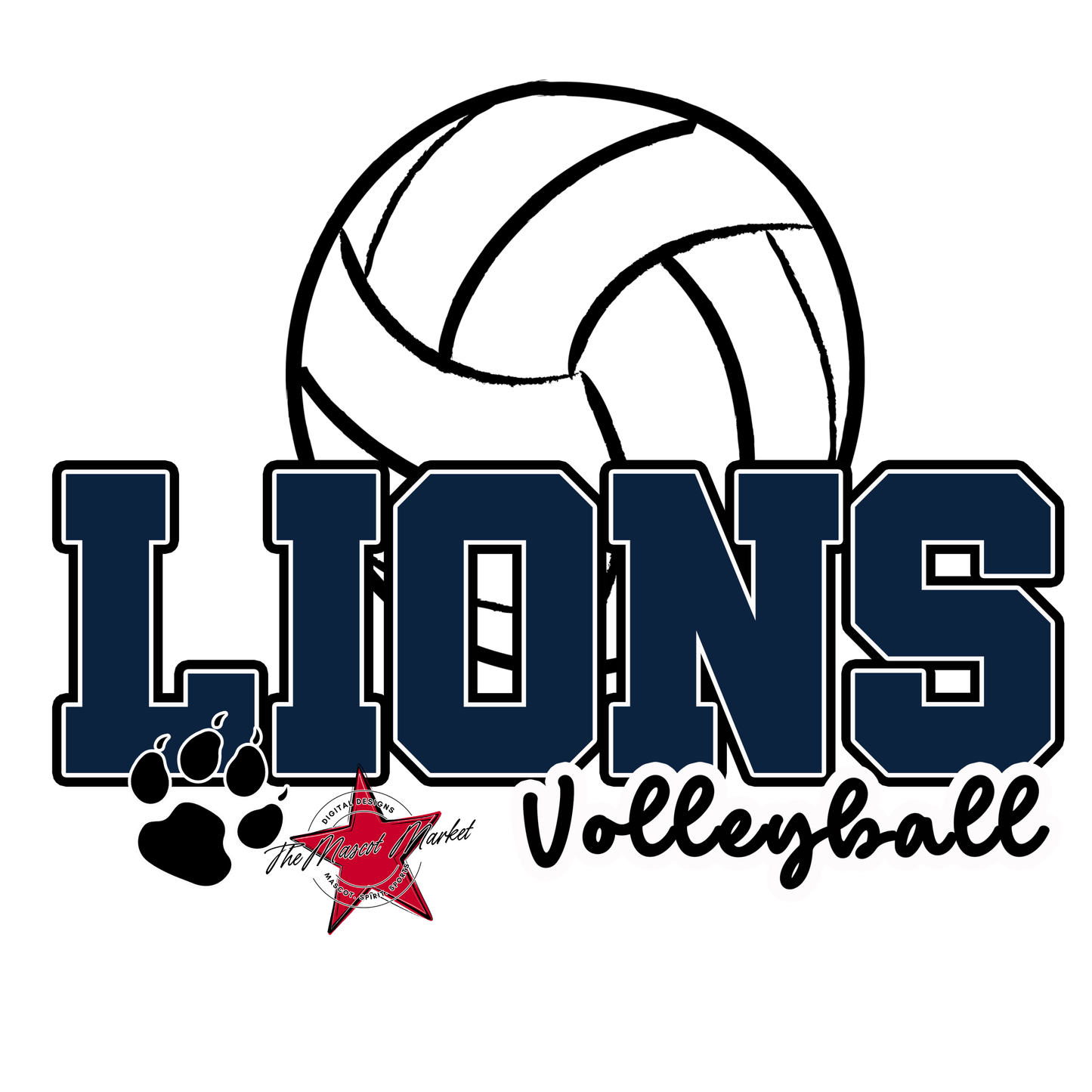 Lions Varsity Volleyball-Navy