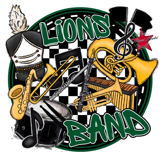 Lions Circle Band Design-Green