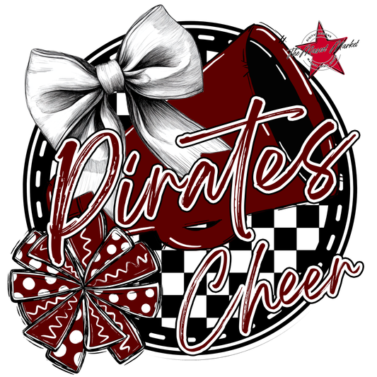 Pirates Circle Cheer Design-Maroon