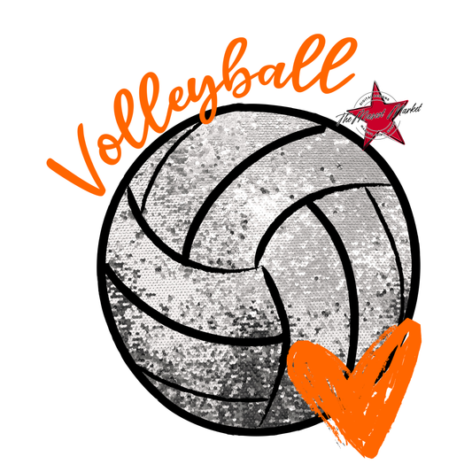 Volleyball Sequins-Orange