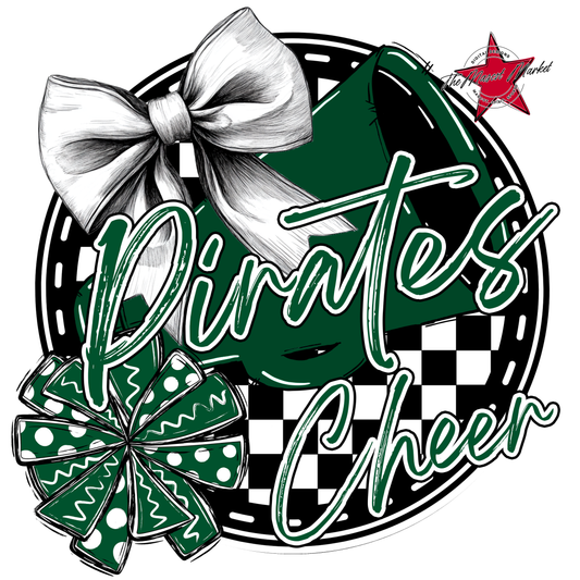 Pirates Circle Cheer Design-Green