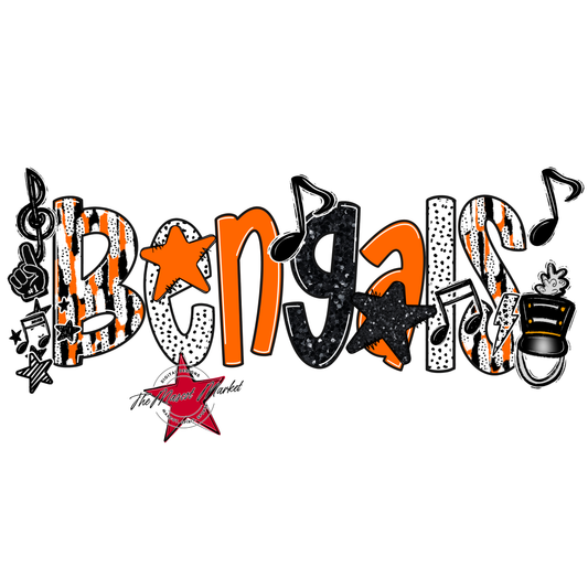 Bengals Band Scrape-Orange