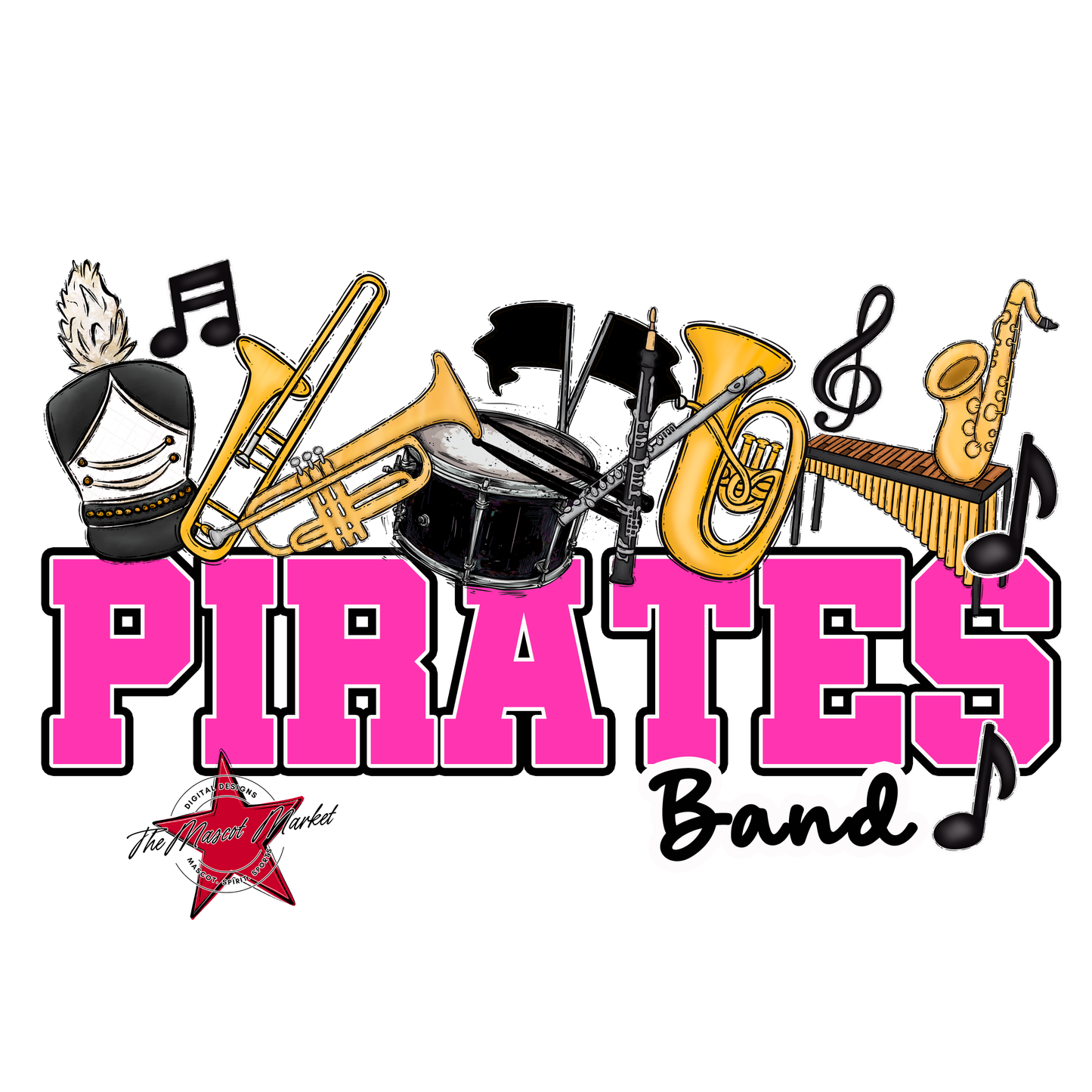 Pirates Varsity Band-Pink