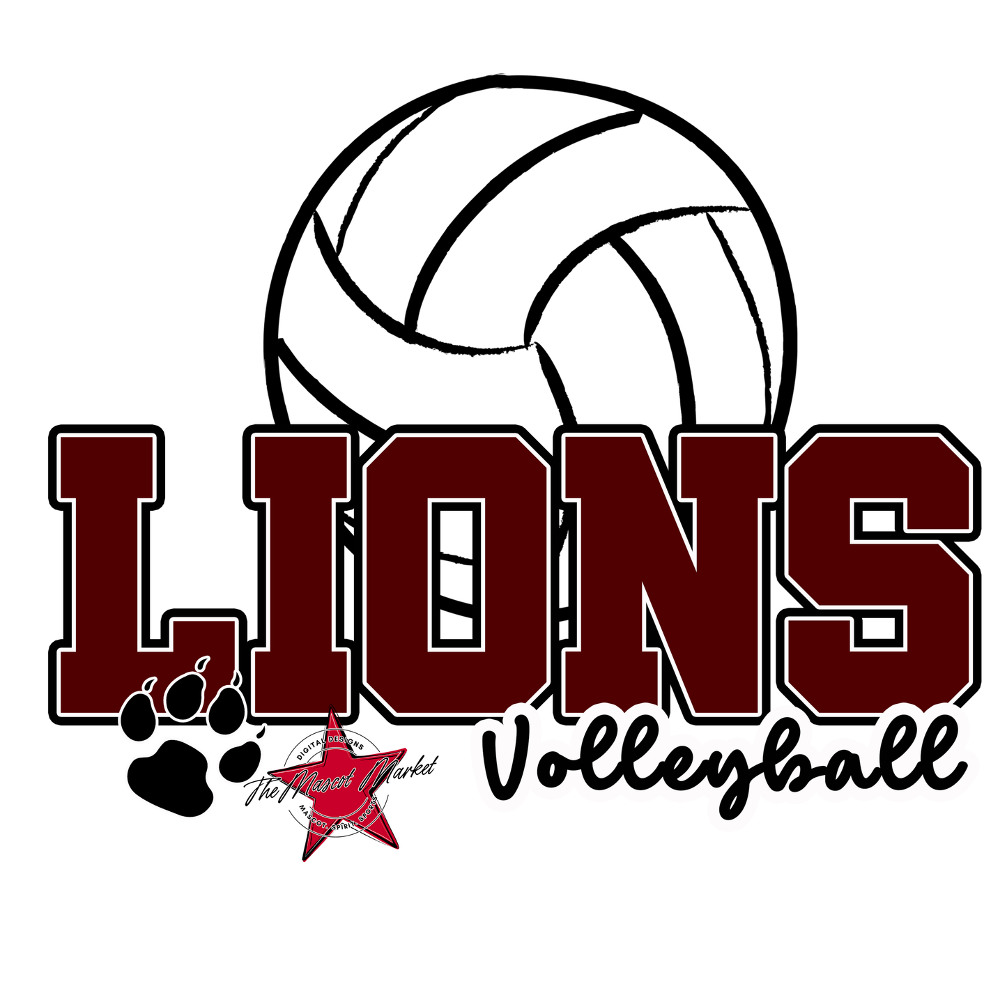 Lions Varsity Volleyball-Maroon