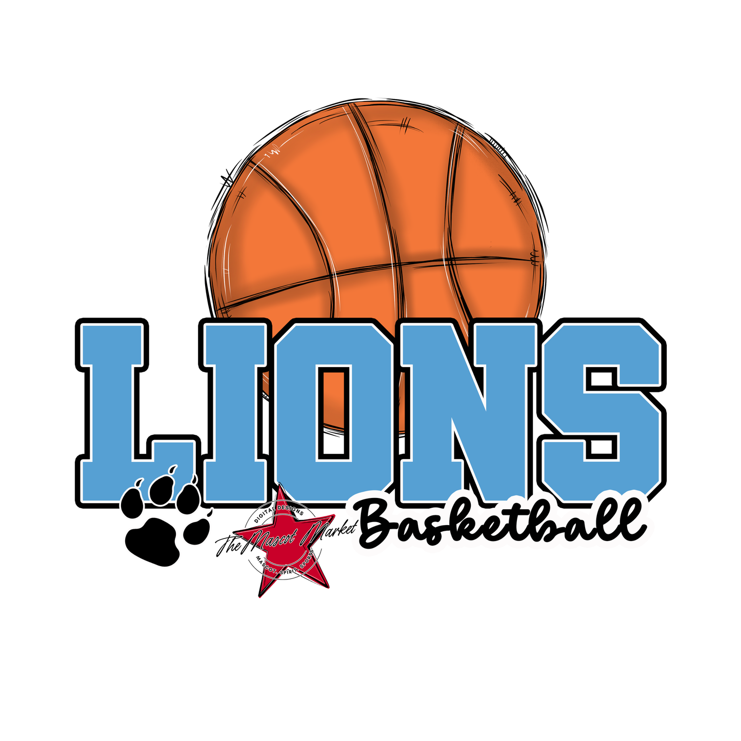 Lions Varsity Basketball-Carolina Blue