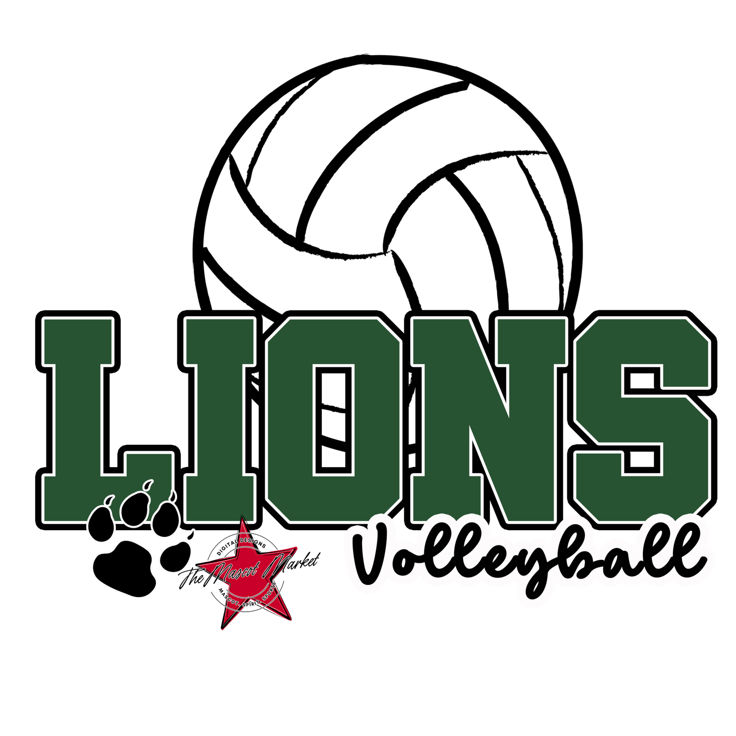 Lions Varsity Volleyball-Green