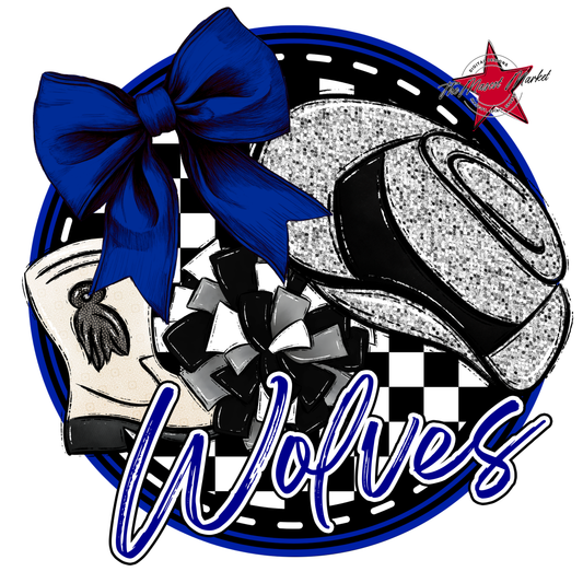 Wolves Circle Drillteam Design-Blue