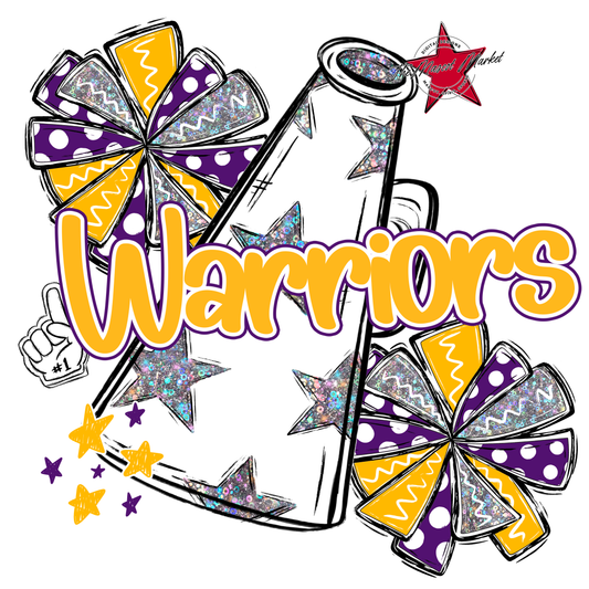 Warriors Alpha Megaphone Design-Purple-Yellow