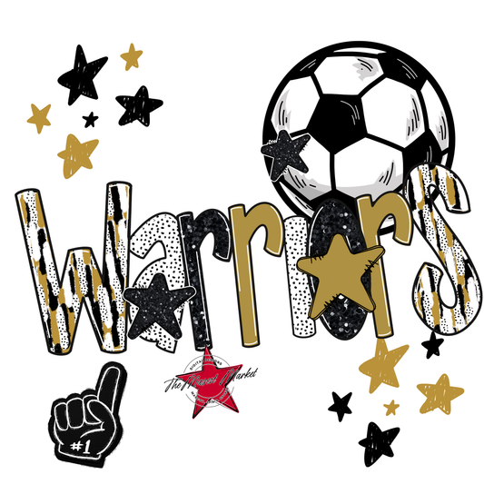 Warriors Soccer Scrape-Gold