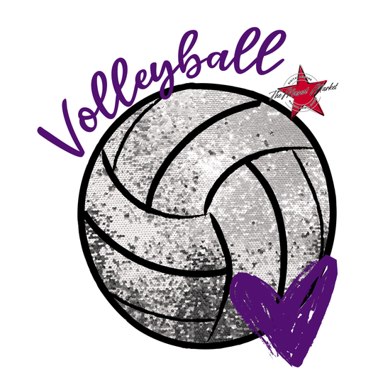 Volleyball Sequins-Purple