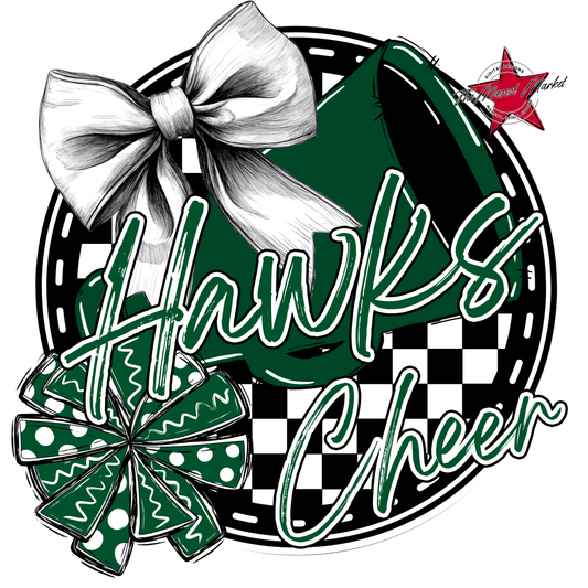 Hawks Circle Cheer Design-Green