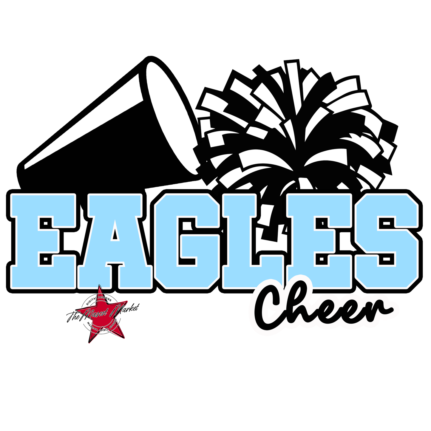 Eagles Varsity Cheer Design-Columbia Blue