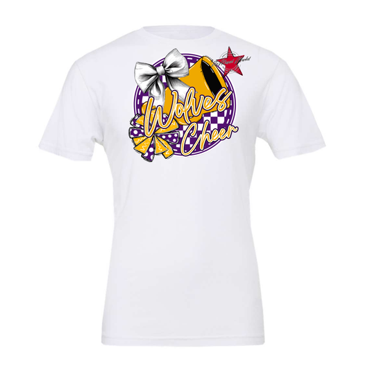 Wolves Circle Cheer Design-Purple-Yellow