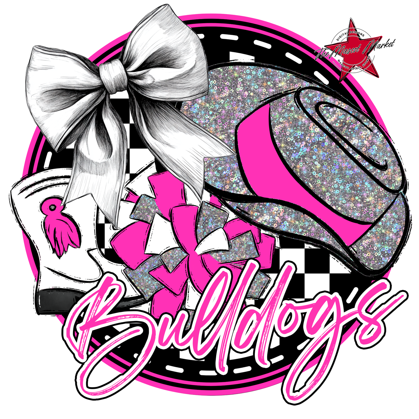 Bulldogs Circle Drillteam Design-Pink