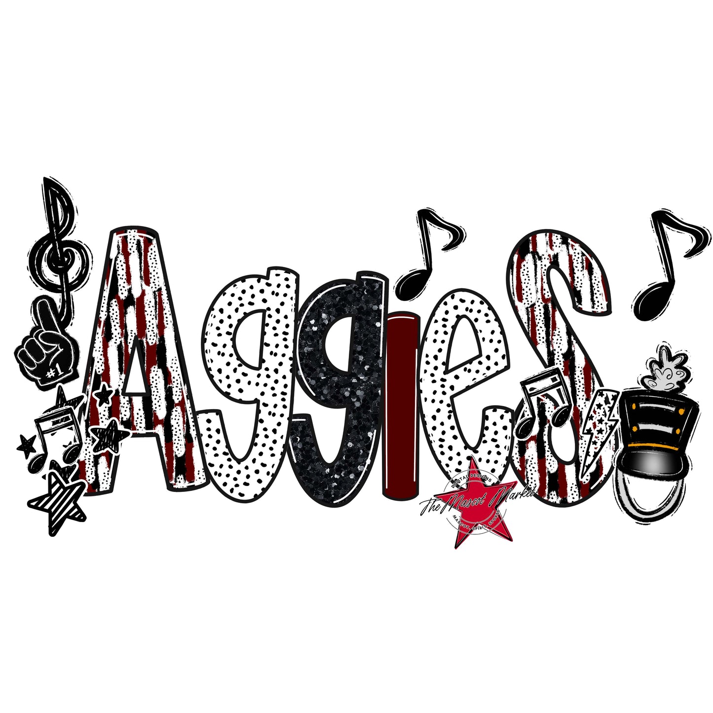Aggies Band Scrape-Maroon