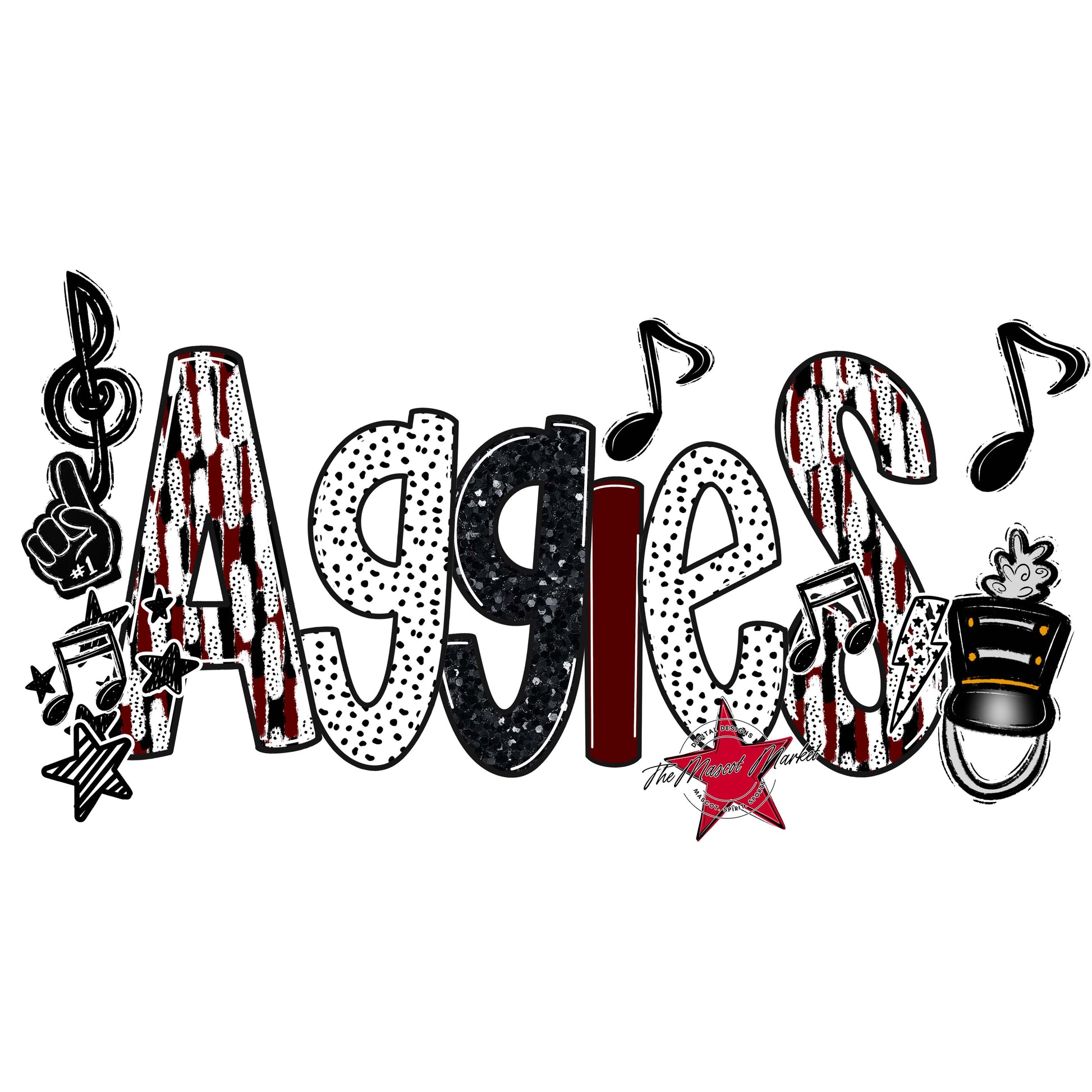 Aggies Band Scrape-Maroon