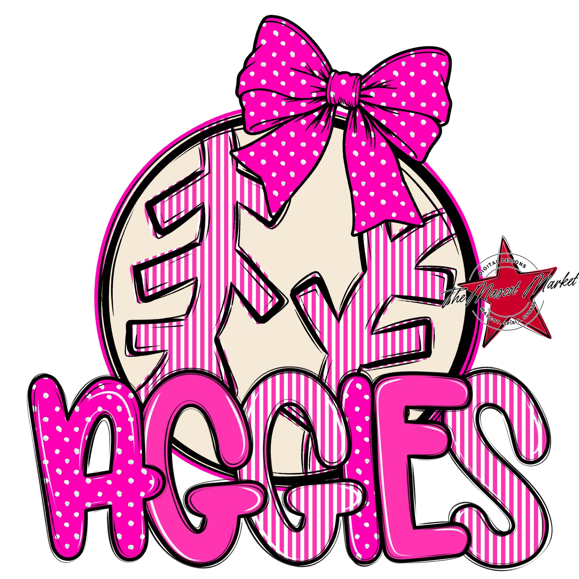 Aggies Baseball-Softball Spirit Design-Pink