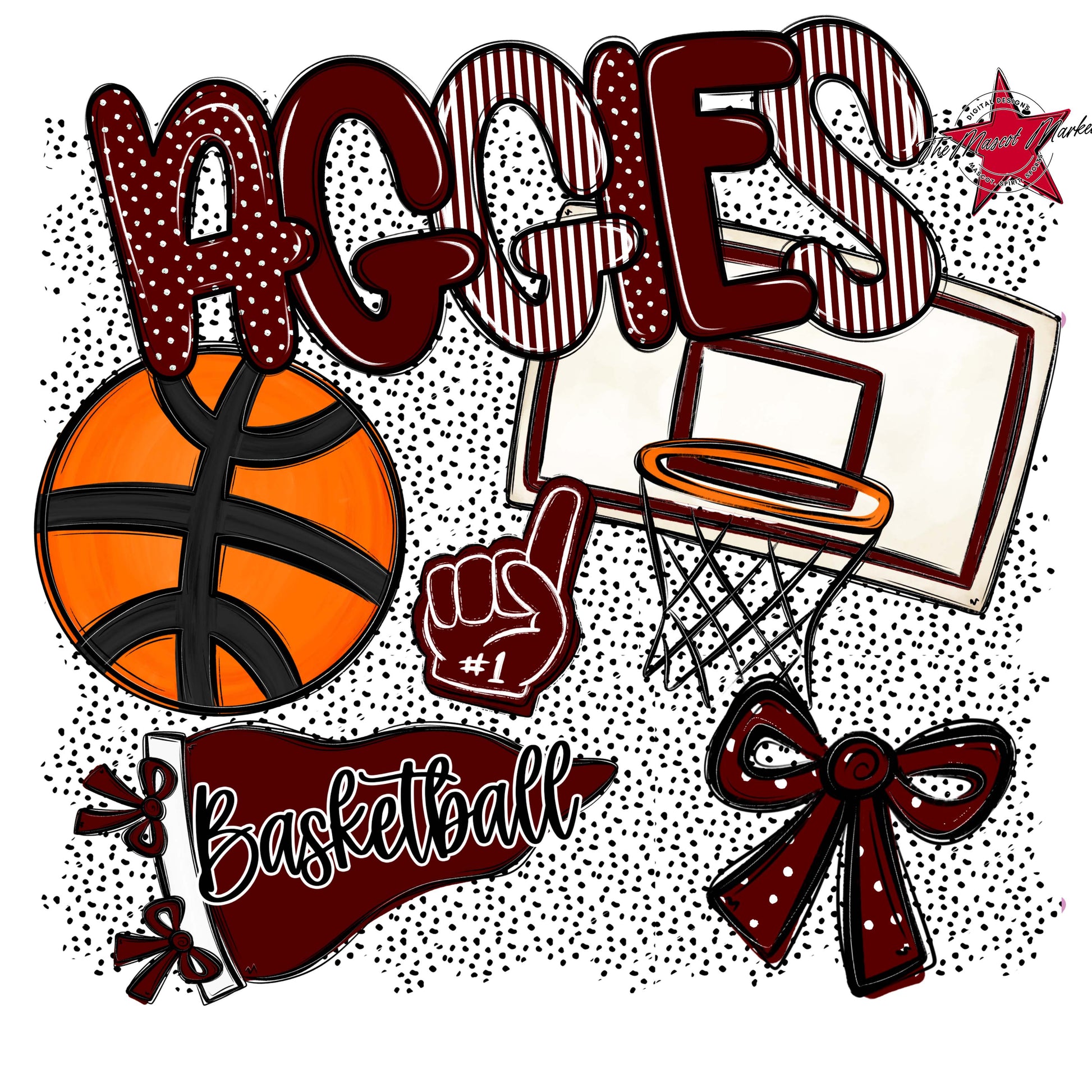 Aggies Basketball Spirit-Maroon