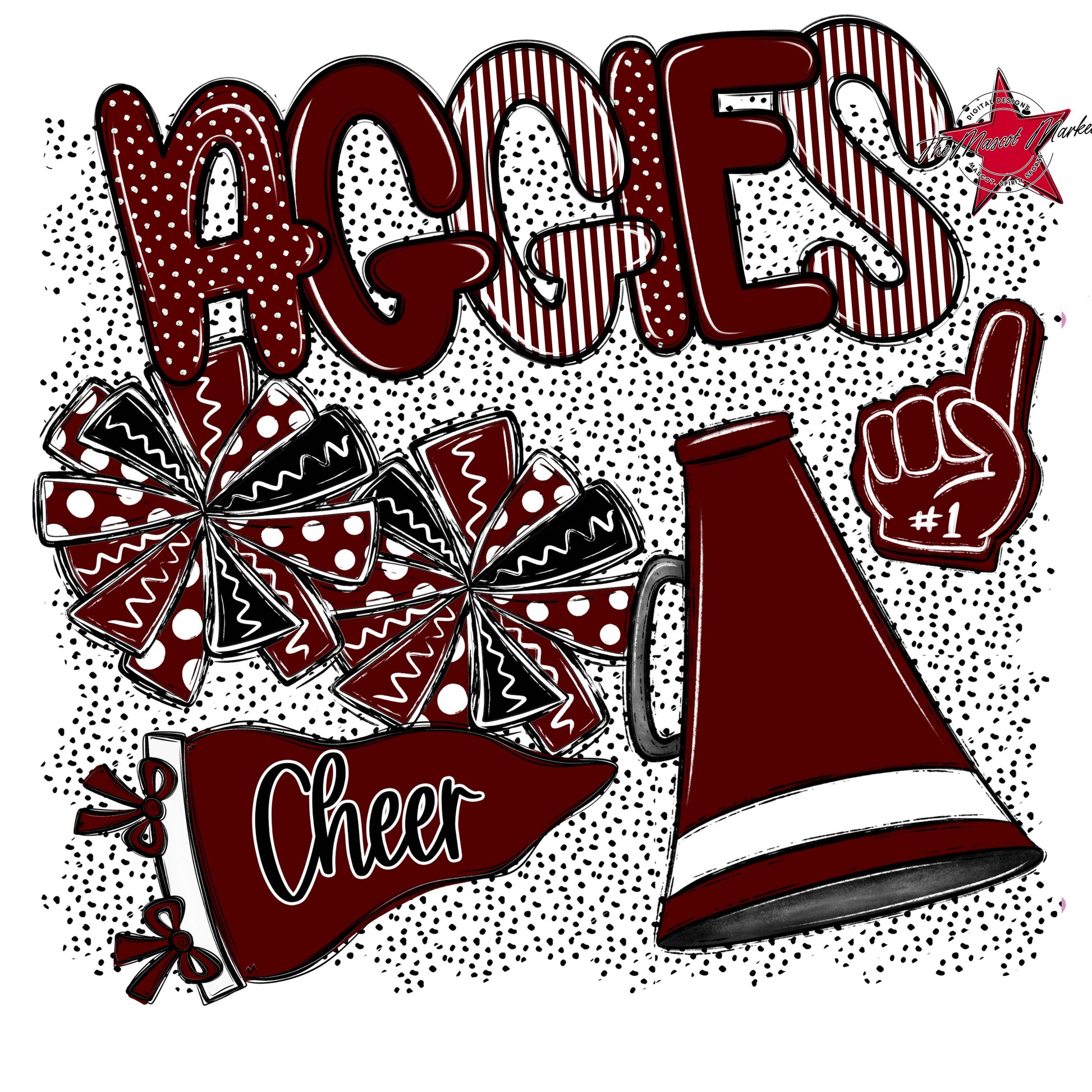 Aggies Cheer Spirit-Maroon