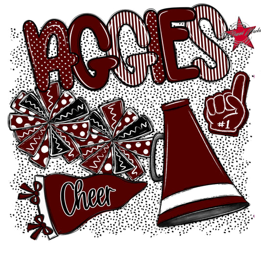Aggies Cheer Spirit-Maroon