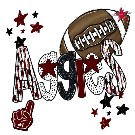 Aggies Football Scrape-Maroon
