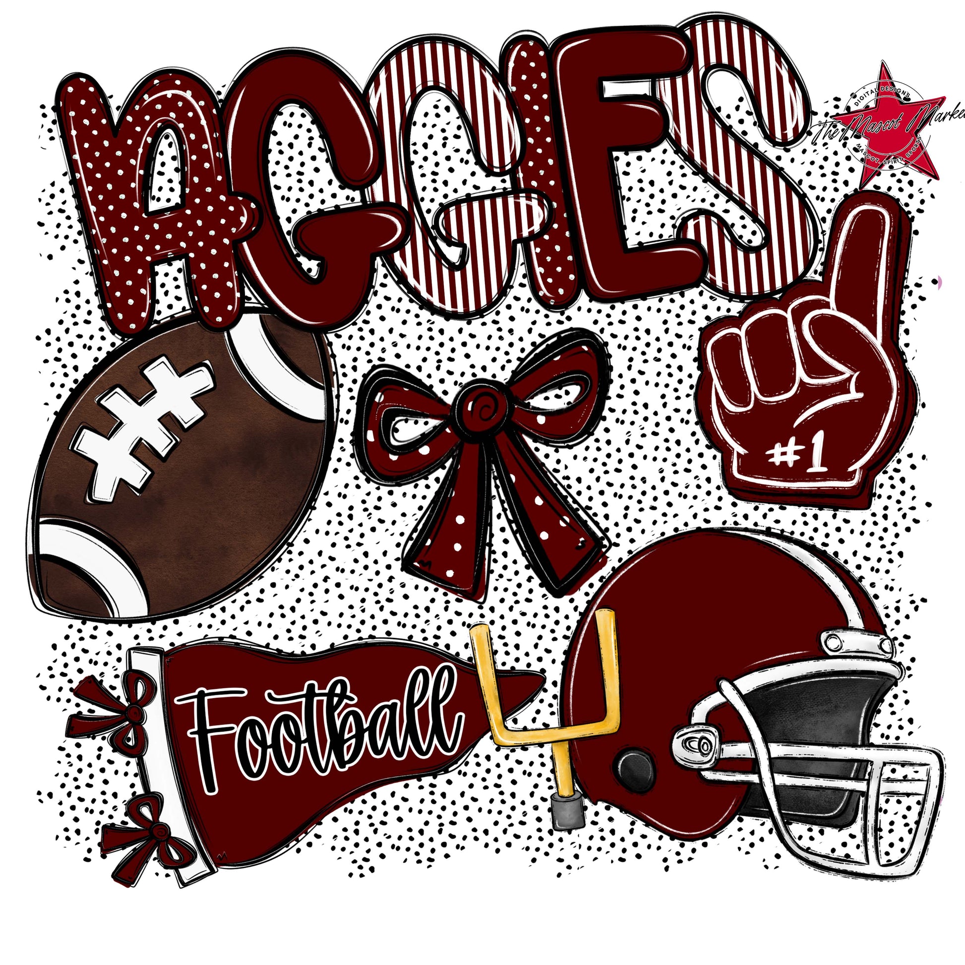 Aggies Football Spirit-Maroon