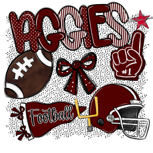 Aggies Football Spirit-Maroon