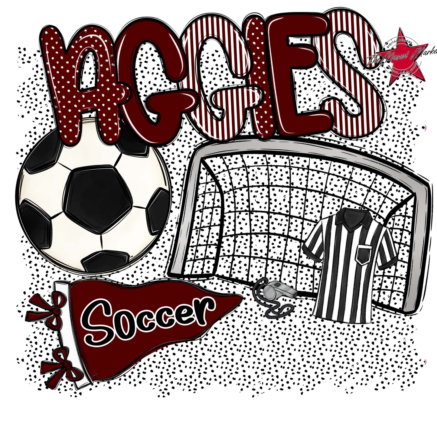 Aggies Soccer Spirit-Maroon