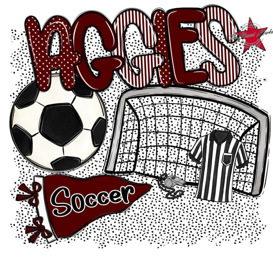 Aggies Soccer Spirit-Maroon