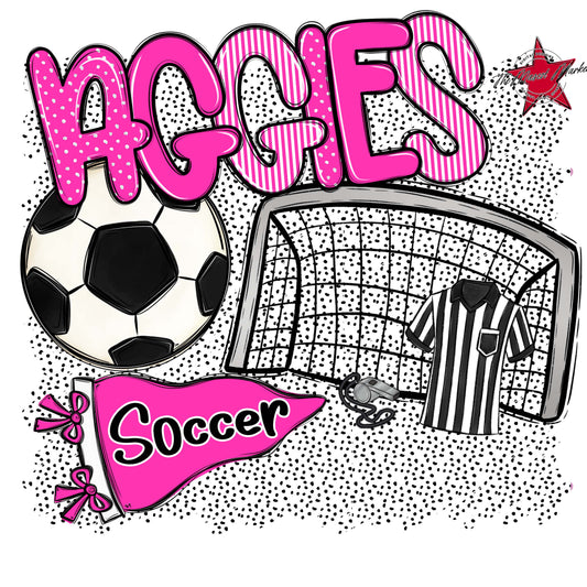Aggies Soccer Spirit-Pink