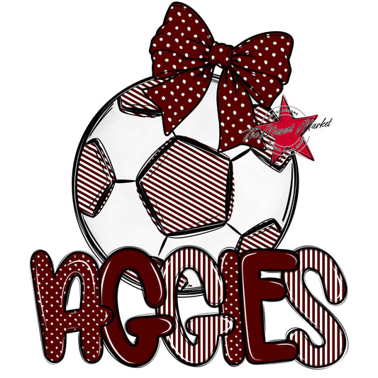 Aggies Soccer Spirit Design-Maroon