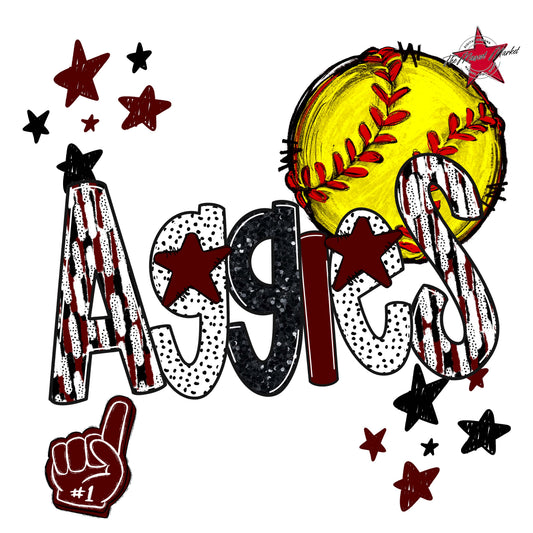 Aggies Softball Scrape-Maroon
